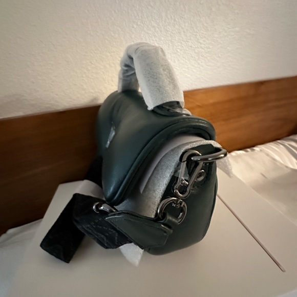 Karl Lagerfeld Cloudine leather crossbody bag; dark green; NWT - Picture 4 of 6